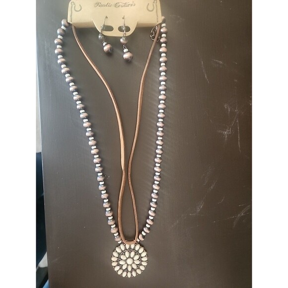 Jewelry - Rustic Couture Western Statement Set in Earthy Brown - Unique Boutique Jewelry